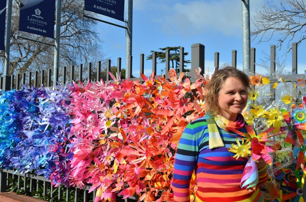 In celebration of Lauriston Girls School Arts Festival I worked with students aged 5 to 17 to create an installation of flowers made out of over 5,000 recycled plastic bottles which wrapped over 35 meters of the school boundary.